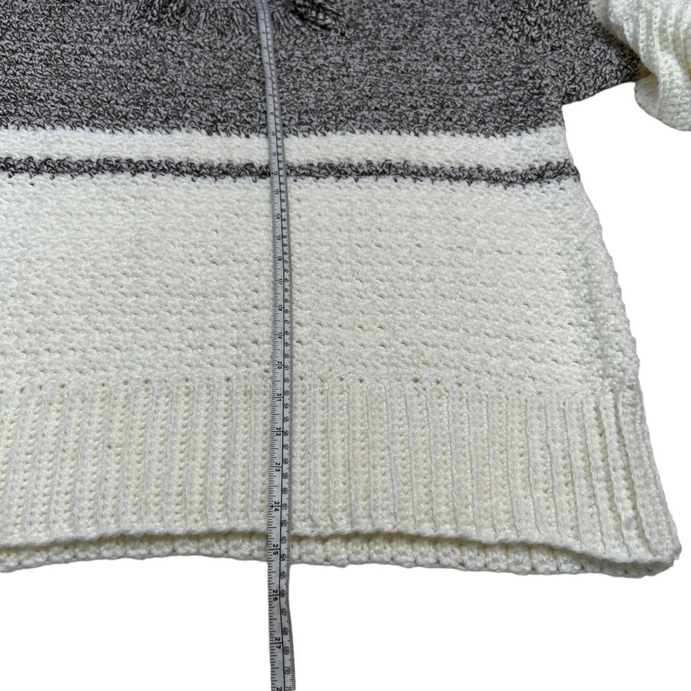 Handmade Handknit Medium Weight Pullover Acrylic Sweater L/XL - Picture 8 of 9